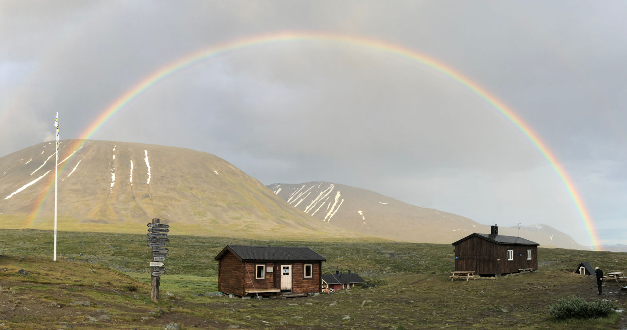 il kungsleden - trekking in Lapponia - l'arcobaleno a sälka
